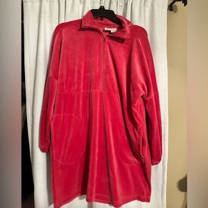 Anthropologie velour tunic dress